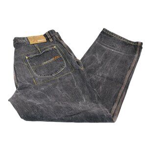 Vintage Platinum Fubu Sz 39X33 Muhammad Ali Black Wash Jeans Y2K Skater Baggy